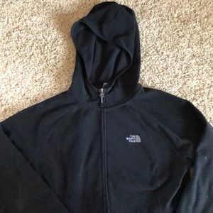 North face fleece zippered hoodie
